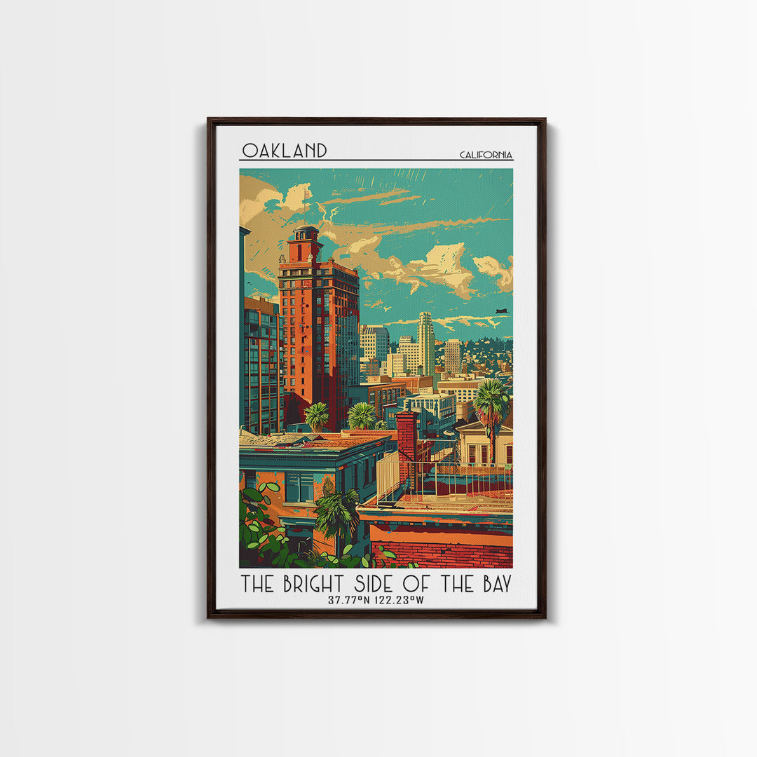 Oakland Travel Poster, Canvas Print, City Travel Poster, Travel Wall Art, Vintage Travel Art, Minimalist Poster, Retro Travel Poster