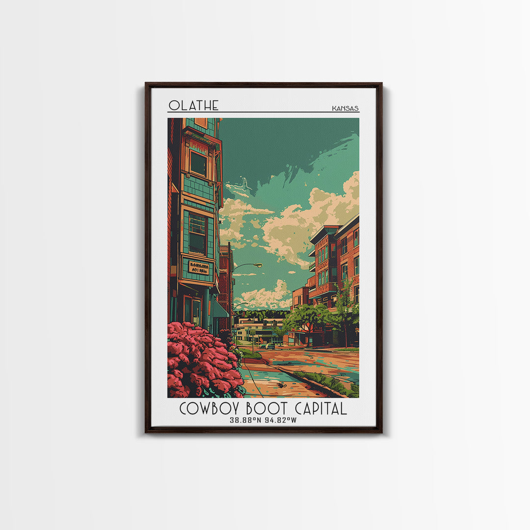 Olathe Travel Poster, Canvas Print, City Travel Poster, Travel Wall Art, Modern Wall Decor, Retro Travel Print, Living Room Wall Art