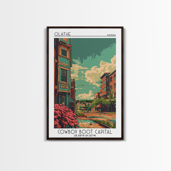 Olathe Travel Poster, Canvas Print, City Travel Poster, Travel Wall Art, Modern Wall Decor, Retro Travel Print, Living Room Wall Art