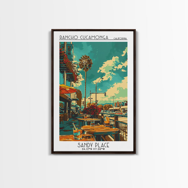 Rancho Cucamonga Travel Poster, Canvas Print, City Travel Poster, Travel Wall Decor, Poster Art, Mid Century Wall Art, Landscape Art