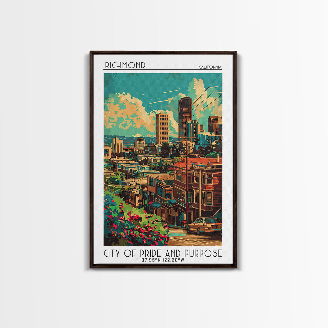 Richmond Travel Poster, Canvas Print, Travel Wall Art, City Wall Art, Vintage Posters, Vintage Travel Art, Wanderlust Gift, Wall Art