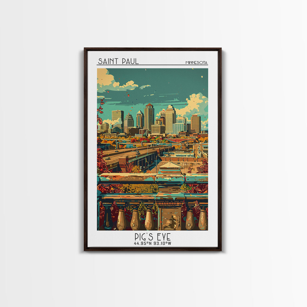 Saint Paul Travel Poster, Canvas Print, Vintage Travel Print, City Wall Art, Living Room Wall Art, Retro Travel Poster, Poster Print