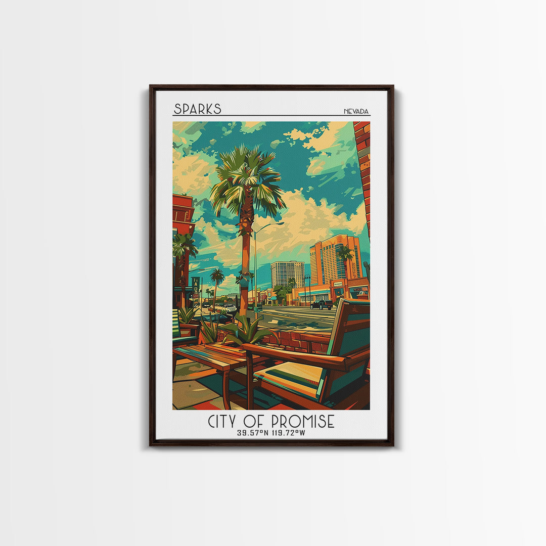 Sparks Travel Poster, Framed Canvas Print, City Travel Poster, Travel Wall Art, Travel Print, City Art Print, Wall Art, Poster Print
