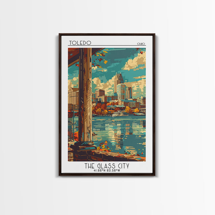 Toledo Travel Poster, Canvas Print, Travel Prints, Landscape Art, Living Room Wall Art, Vintage Travel Art, Wall Art, Vintage Travel