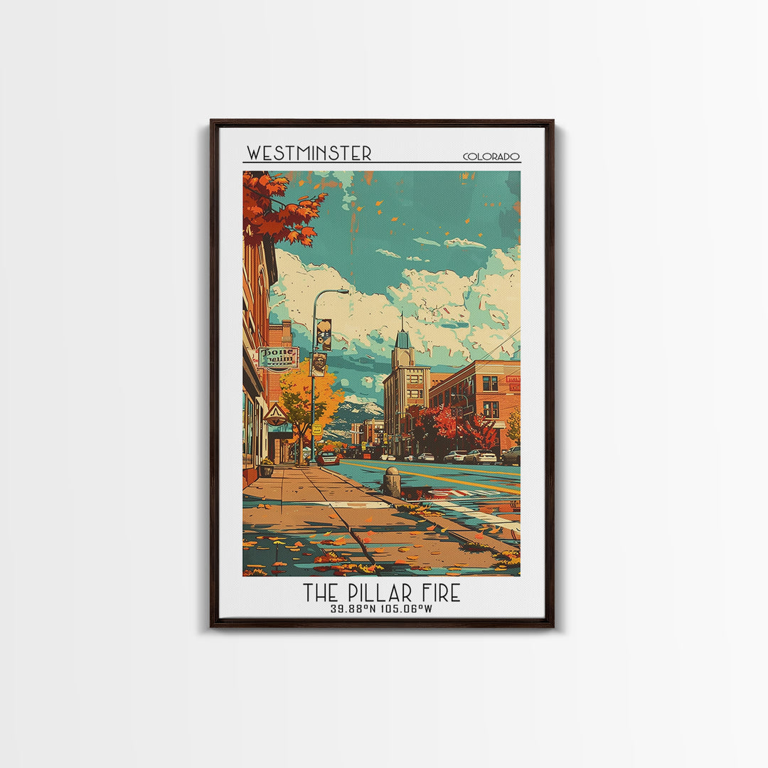 Westminster Travel Poster, Canvas Print, Retro Wall Art, Travel Print, Watercolor Cityscape, Mid Century Wall Art, Travel Wall Decor