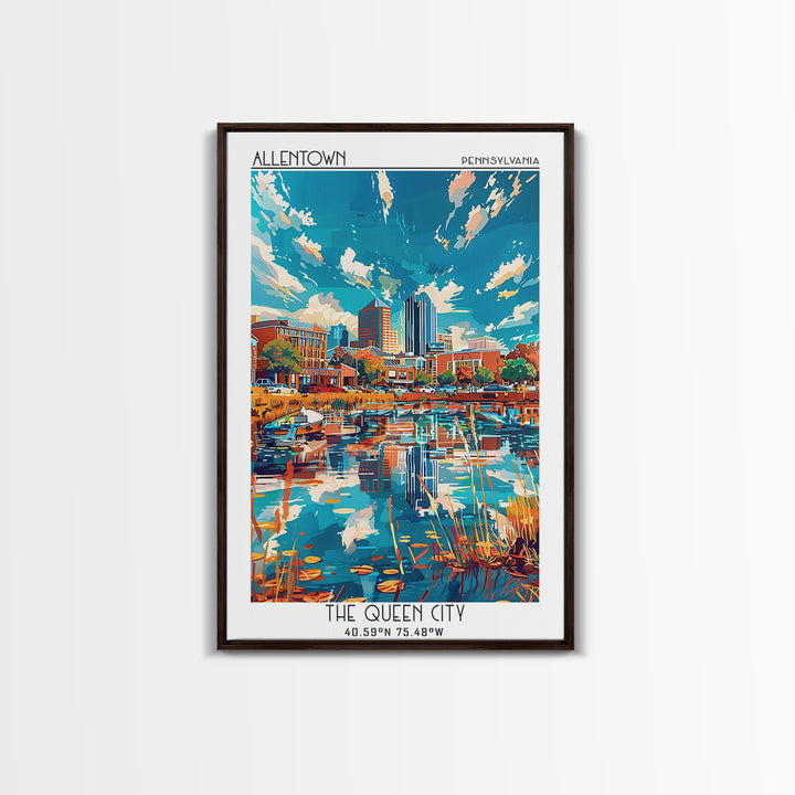 Allen Travel Poster, Canvas Print, Retro Wall Art, Travel Print, Travel Wall Decor, Retro Travel Poster, Colorful Wall Art, Wall Art