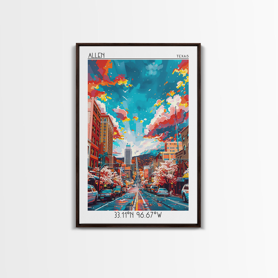 Allentown Travel Poster, Canvas Print, Travel Prints, Landscape Art, Travel Print, City Travel Poster, Vintage Poster, City Wall Art