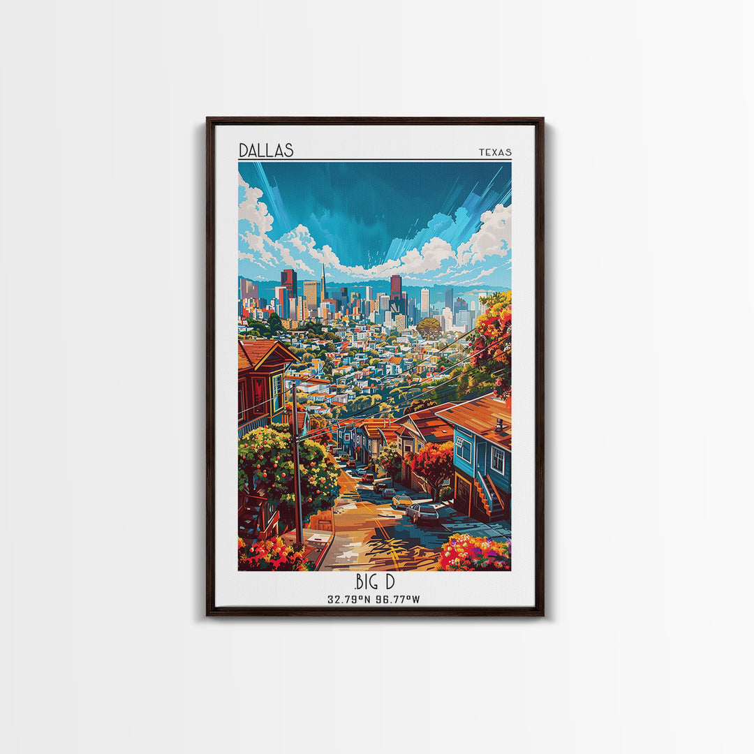 Daly City Travel Poster, Canvas Print, Travel Wall Art, City Wall Art, Landscape Art, Home Decor, Wanderlust Gift, Home Office Decor