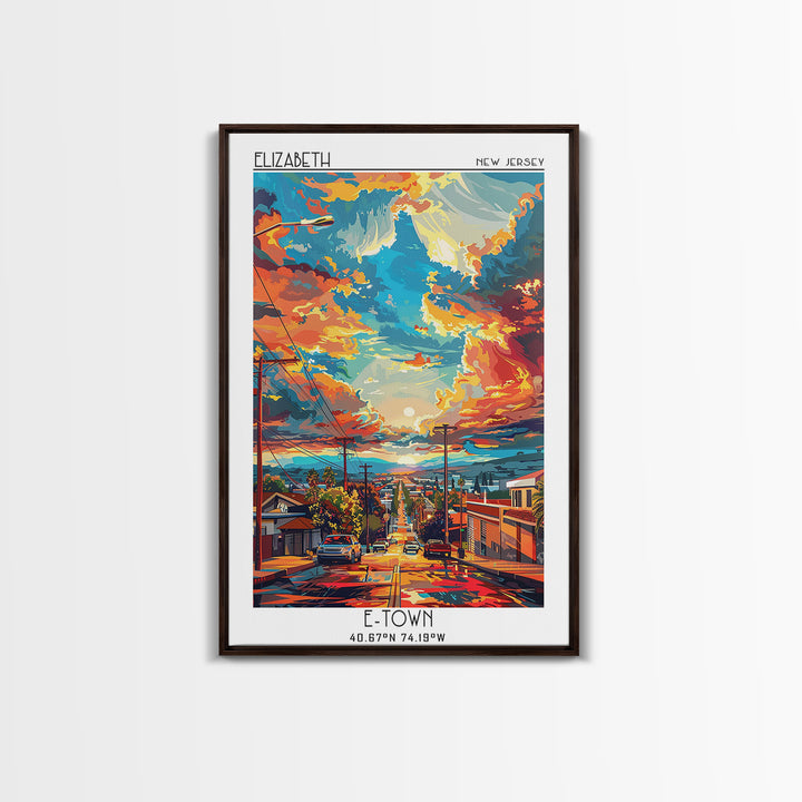 El Monte Travel Poster, Canvas Print, Retro Travel Poster, City Wall Art, City Art Print, Wanderlust Gift, Landscape Art, Home Decor