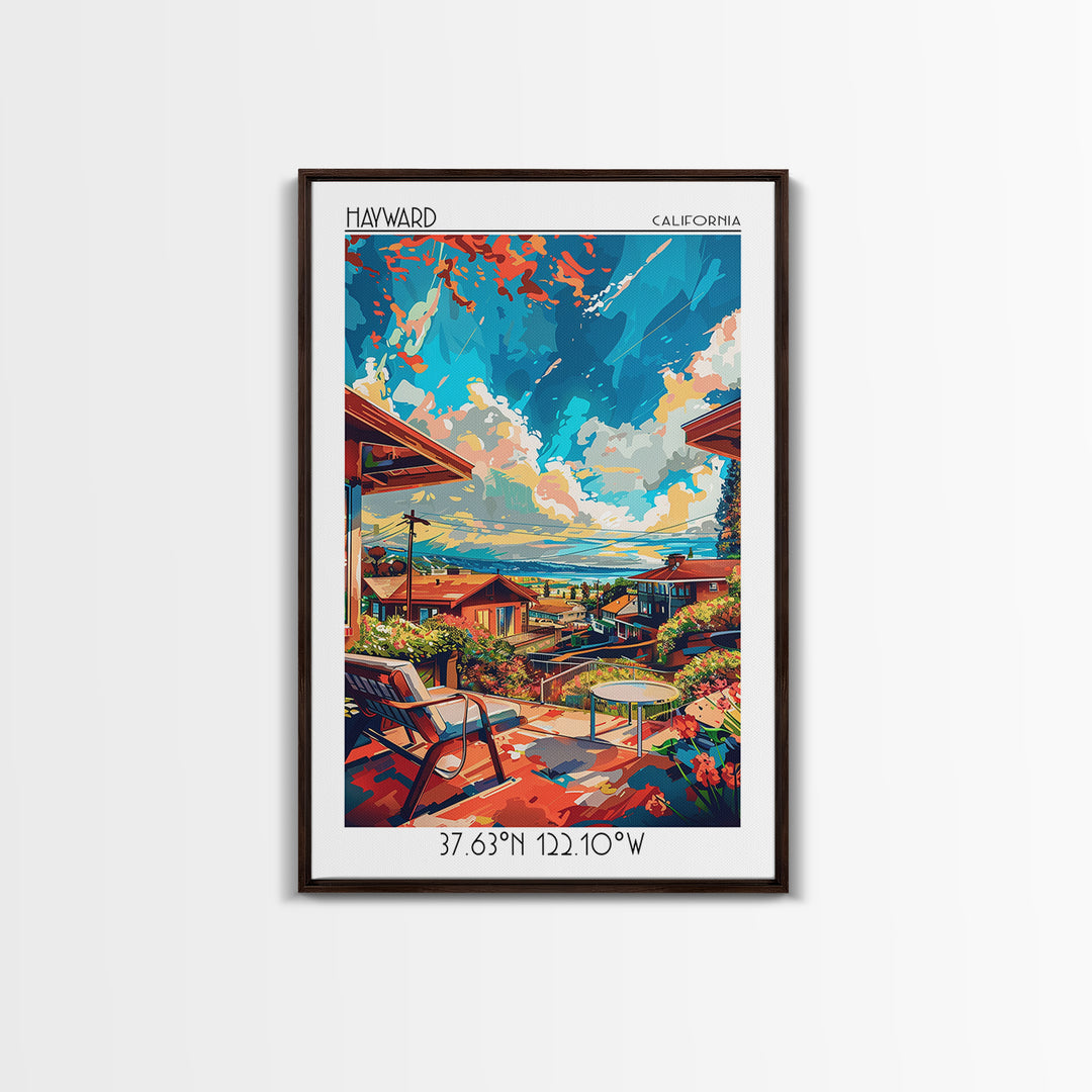 Hayward Travel Poster, Canvas Print, Retro Wall Art, Travel Print, Vintage Posters, City Wall Art, Travel Prints, City Travel Poster