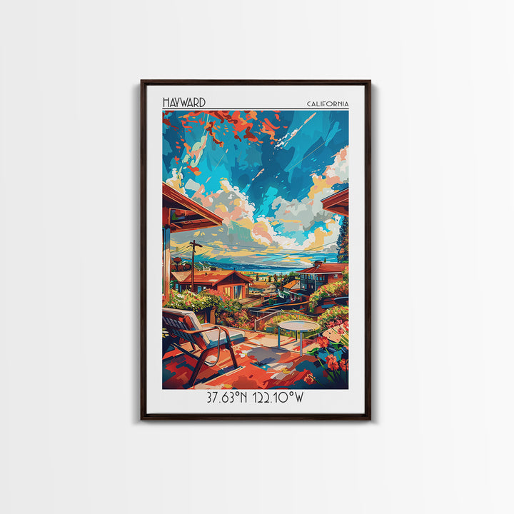 Hayward Travel Poster, Canvas Print, Retro Wall Art, Travel Print, Vintage Posters, City Wall Art, Travel Prints, City Travel Poster