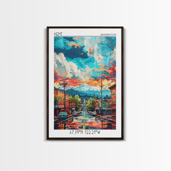 Kent Travel Poster, Canvas Print, City Travel Poster, Vintage City Poster, Retro Travel Poster, Living Room Wall Art, Retro Wall Art