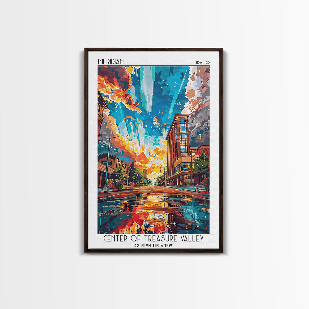 Meridian Travel Poster, Canvas Print, Poster Print, Travel Wall Art, Wanderlust Gift, Retro Wall Art, Travel Prints, Vintage Posters