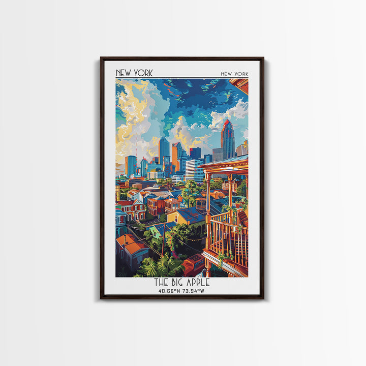 New Orleans Travel Poster, Framed Canvas Print, Poster Print, Travel Wall Art, Wanderlust Gift, Home Office Decor, City Illustration
