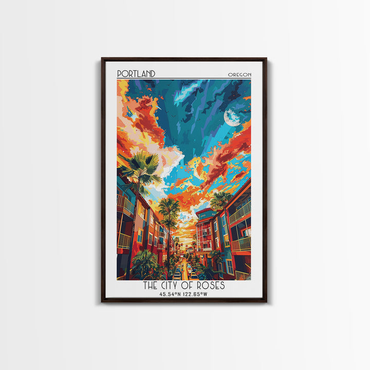 Port St Lucie Travel Poster, Framed Canvas Print, City Art Print, Travel Wall Art, City Wall Art, Travel Posters, City Travel Poster