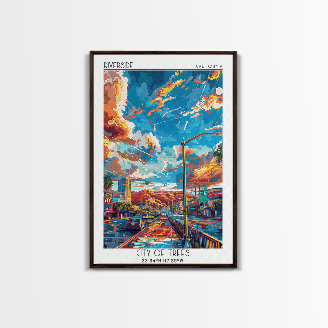 Riverside Travel Poster, Canvas Print, City Art Print, Travel Wall Art, Vintage Travel, Landscape Art, Fine Art Print, Travel Prints