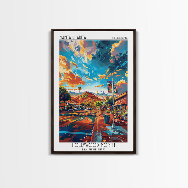 Santa Clarita Travel Poster, Canvas Print, City Art Print, Travel Wall Art, Watercolor Cityscape, Minimalist Poster, Wanderlust Gift