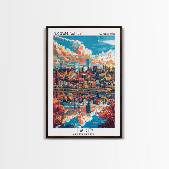 Spokane Travel Poster, Canvas Print, City Art Print, Travel Wall Art, Fine Art Print, Minimalist Poster, Poster Print, City Wall Art