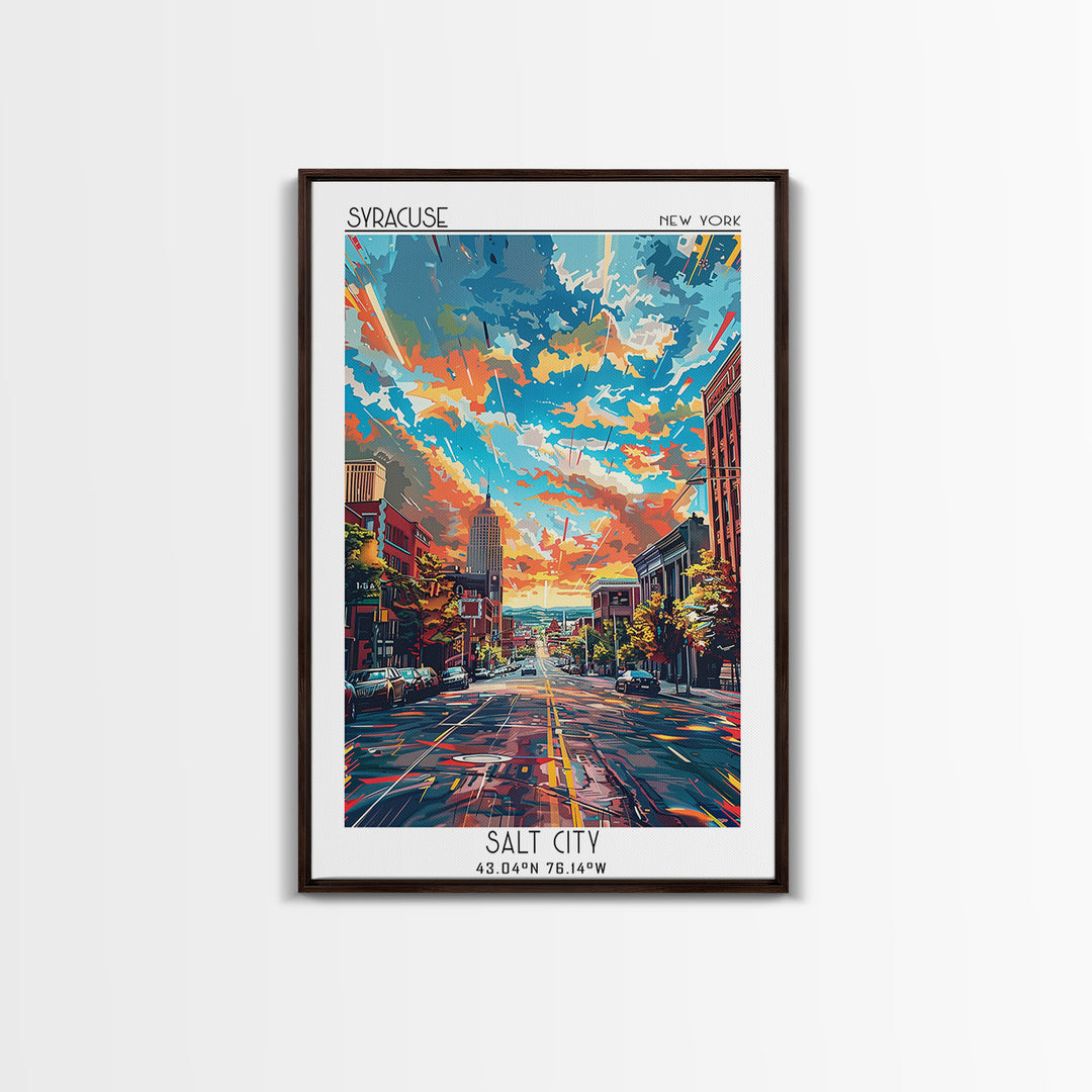 Syracuse Travel Poster, Canvas Print, City Travel Poster, Vintage City Poster, Vintage Travel Print, Poster Print, City Illustration
