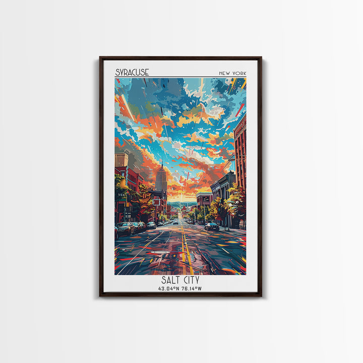 Syracuse Travel Poster, Canvas Print, City Travel Poster, Vintage City Poster, Vintage Travel Print, Poster Print, City Illustration