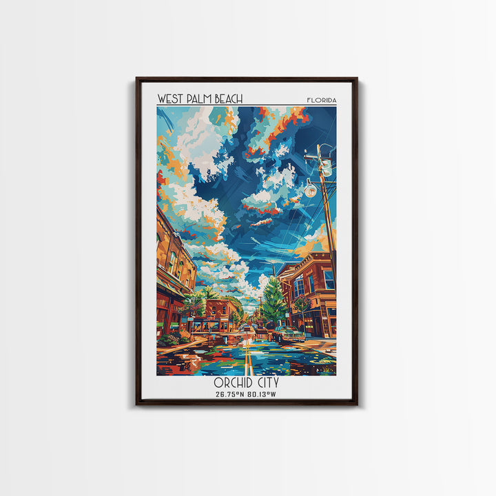 Westminster Travel Poster, Framed Canvas Print, City Travel Poster, Travel Wall Art, Retro Travel Print, Travel Art Print, Art Print