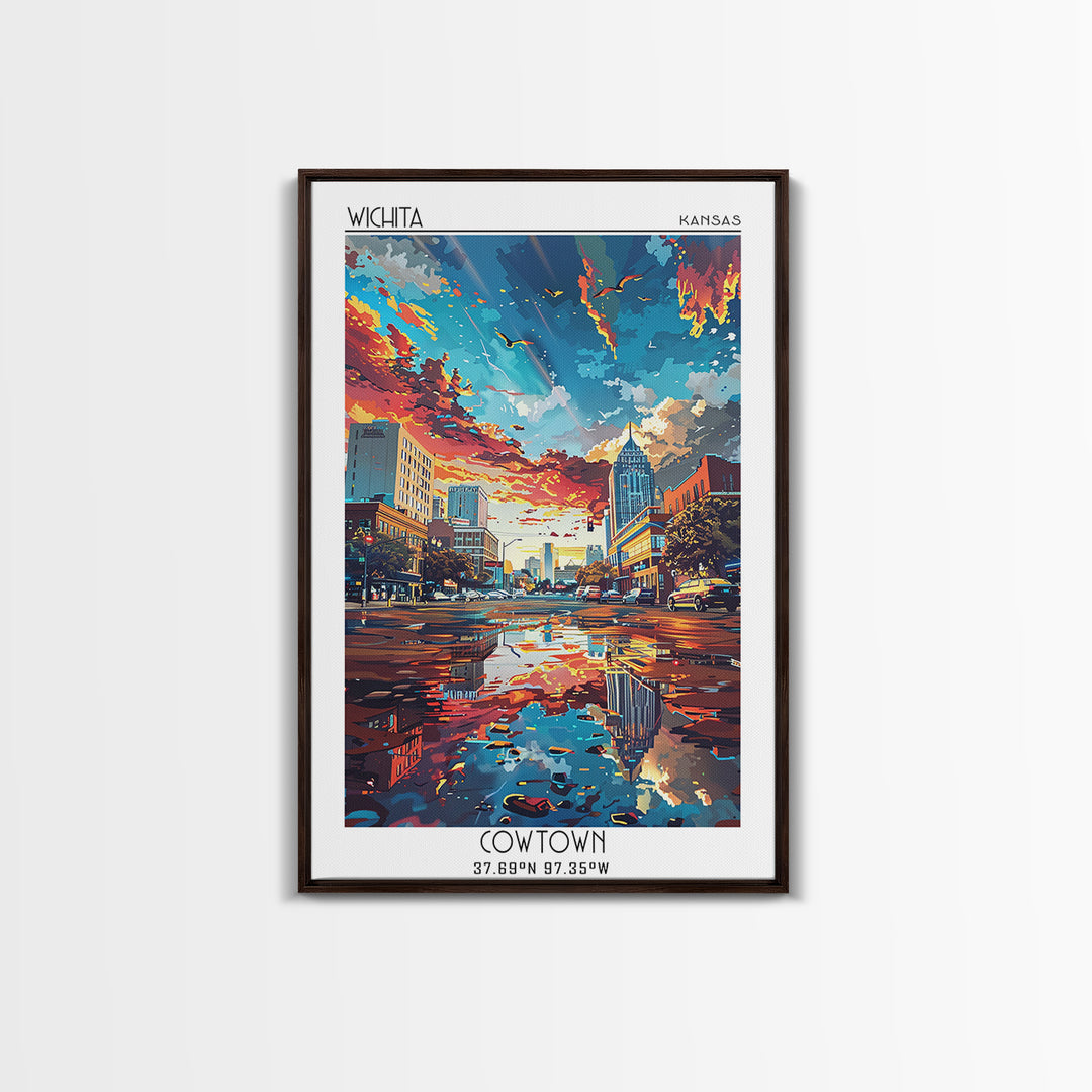 Wichita Falls Travel Poster, Canvas Print, Retro Travel Poster, City Wall Art, Vintage Travel Print, Wanderlust Gift, Vintage Poster