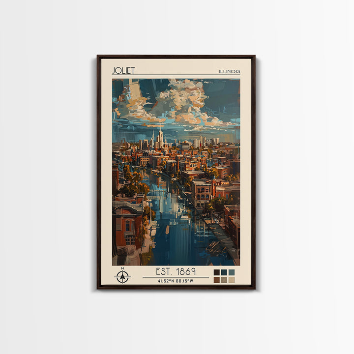 Joliet Travel Poster, Canvas Print, Poster Print, Travel Wall Art, Gallery Wall Set, Art Print, Vintage Travel Print, Travel Posters