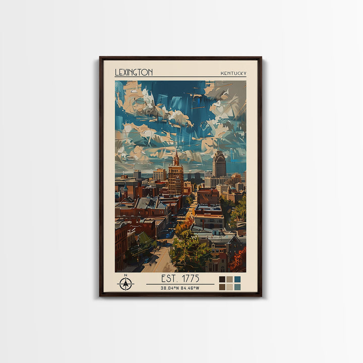 Lexington Travel Poster, Canvas Print, Travel Wall Decor, Minimalist Poster, Living Room Wall Art, Wanderlust Gift, Gallery Wall Set