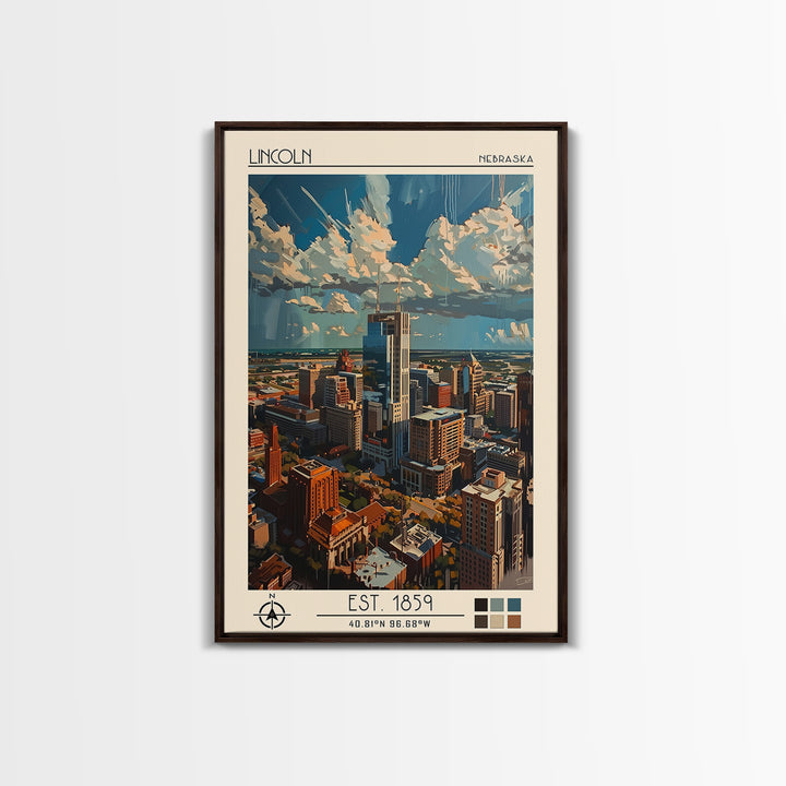 Lincoln Travel Poster, Canvas Print, City Art Print, Travel Wall Art, Fine Art Print, Gallery Wall Set, Poster Print, Travel Posters