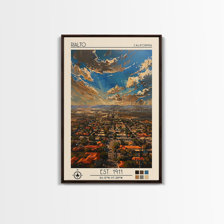 Rialto Travel Poster, Canvas Print, Travel Wall Art, City Wall Art, Minimalist Poster, Wall Art, Vintage Travel Art, Wanderlust Gift