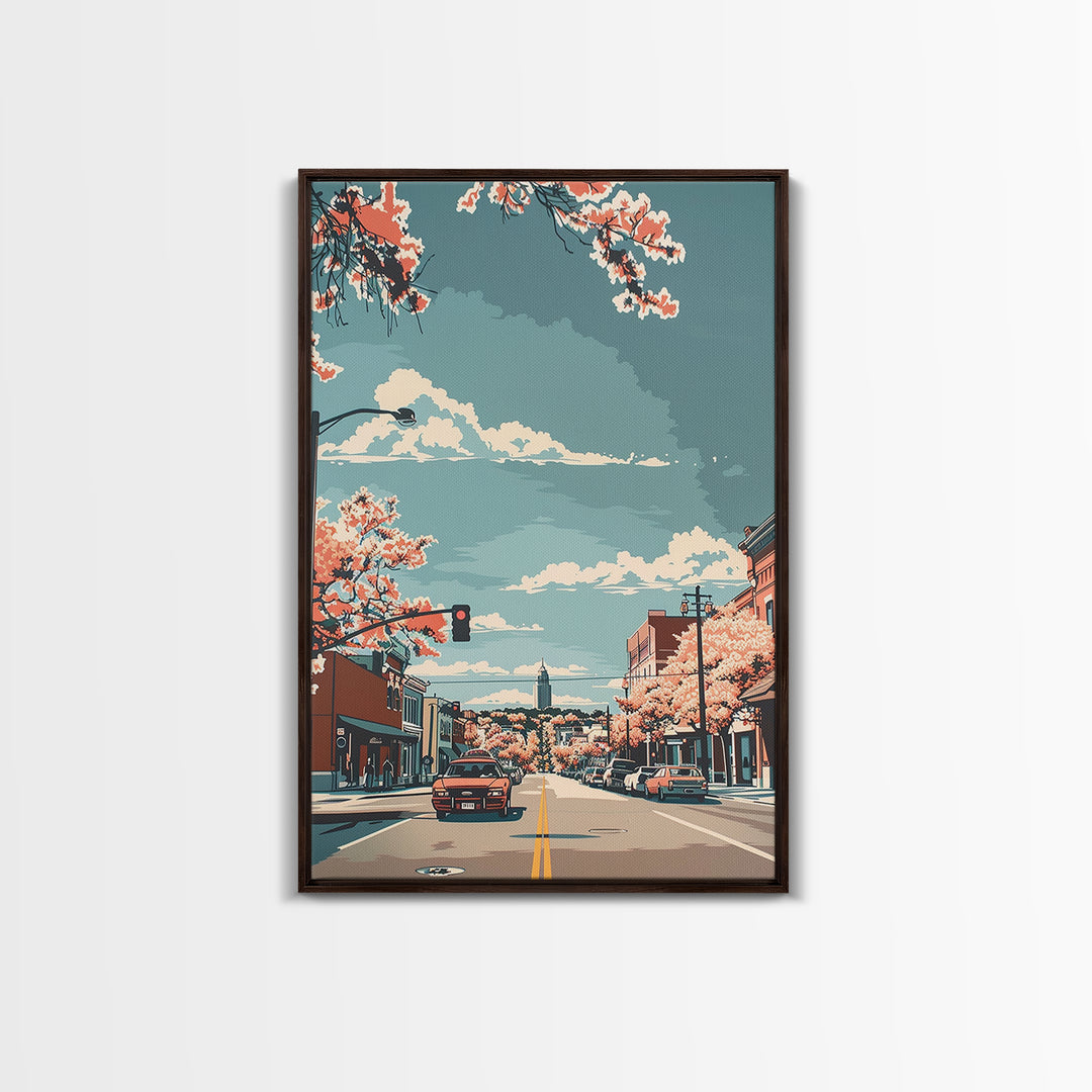 Abilene Travel Poster, Framed Canvas Print, Travel Wall Art, City Wall Art, Minimalist Poster, Travel Wall Decor, City Travel Poster