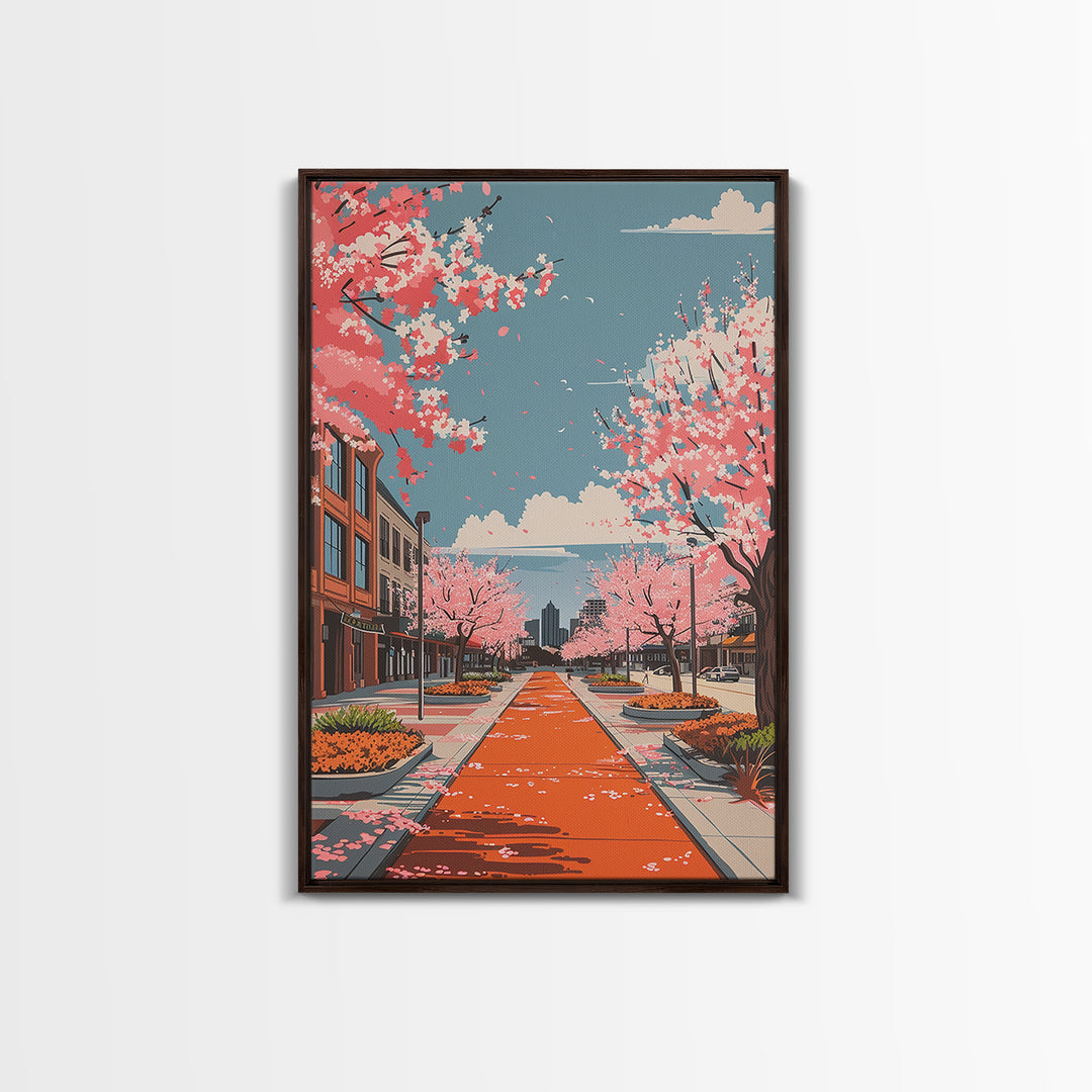 Allen Travel Poster, Canvas Print, City Travel Poster, Travel Wall Art, Landscape Art, Art Print, Travel Decor, Mid Century Wall Art