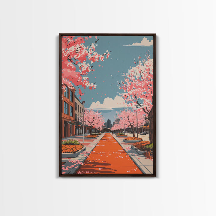Allen Travel Poster, Canvas Print, City Travel Poster, Travel Wall Art, Landscape Art, Art Print, Travel Decor, Mid Century Wall Art