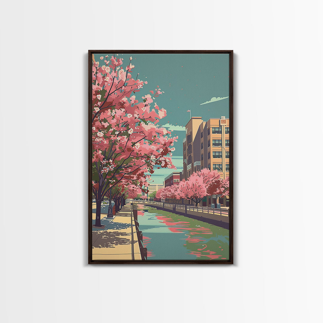 Arlington Travel Poster, Canvas Print, Retro Wall Art, Travel Print, Art Print, Minimalist Poster, Retro Travel Poster, Poster Print