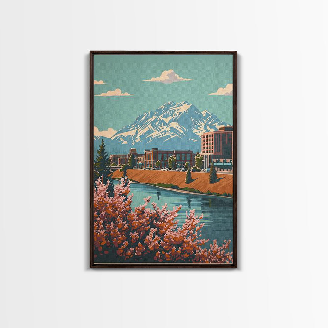 Aurora Travel Poster, Canvas Print, Poster Print, Travel Wall Art, Retro Travel Print, Minimalist Poster, Home Decor, Retro Wall Art