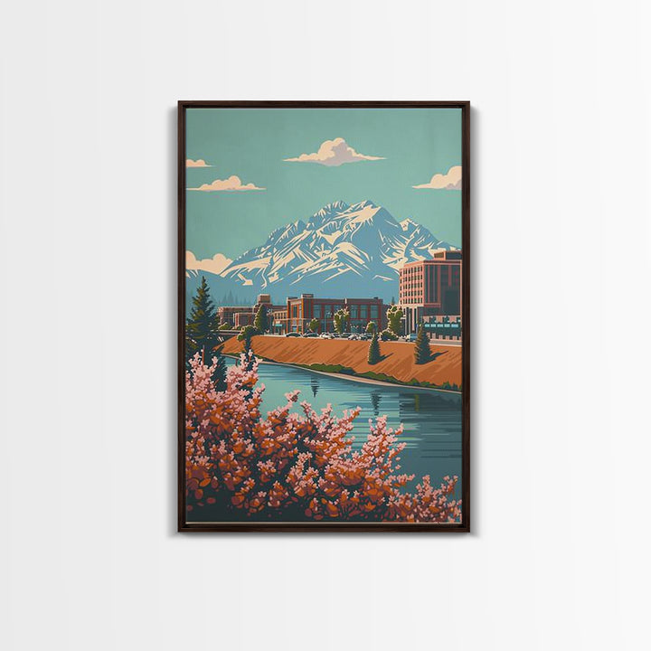 Aurora Travel Poster, Canvas Print, Poster Print, Travel Wall Art, Retro Travel Print, Minimalist Poster, Home Decor, Retro Wall Art