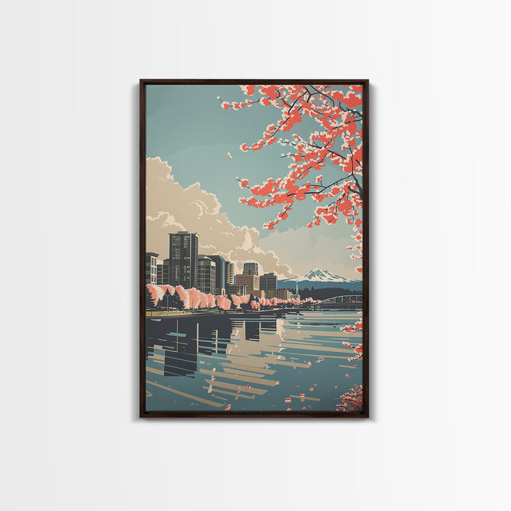 Bellevue Travel Poster, Canvas Print, Travel Wall Decor, Minimalist Poster, Wall Art, Poster Print, City Wall Art, City Illustration