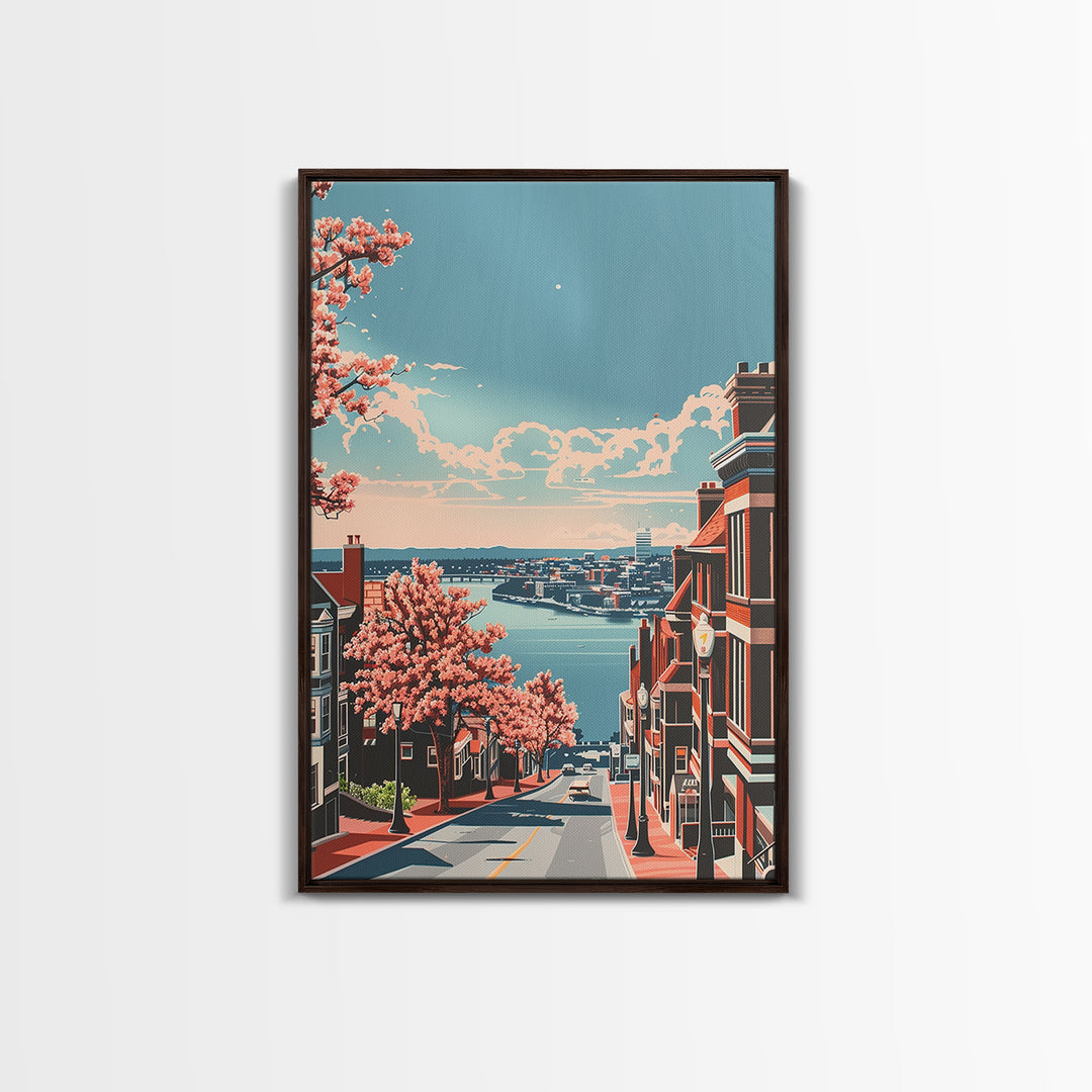Cambridge Travel Poster, Canvas Print, Travel Wall Decor, Minimalist Poster, Modern Wall Decor, City Art Print, Living Room Wall Art