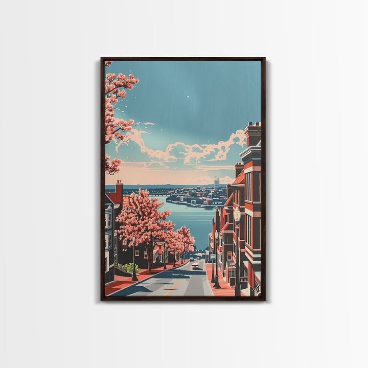 Cambridge Travel Poster, Canvas Print, Travel Wall Decor, Minimalist Poster, Modern Wall Decor, City Art Print, Living Room Wall Art