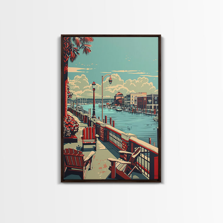 Chesapeake Travel Poster, Canvas Print, City Art Print, Travel Wall Art, Travel Prints, Colorful Wall Art, Poster Art, Landscape Art