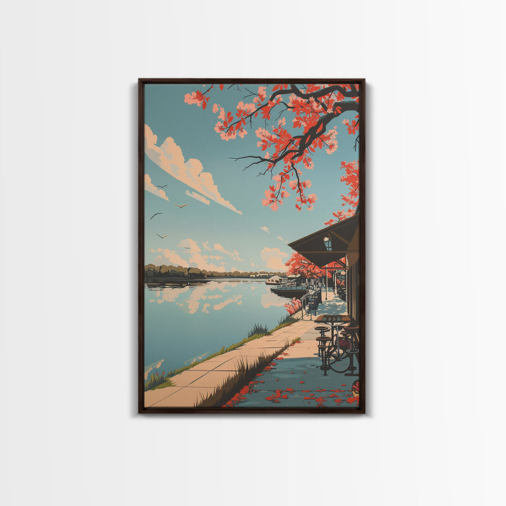Conroe Travel Poster, Framed Canvas Print, Poster Print, Travel Wall Art, Retro Travel Poster, Living Room Wall Art, Wanderlust Gift