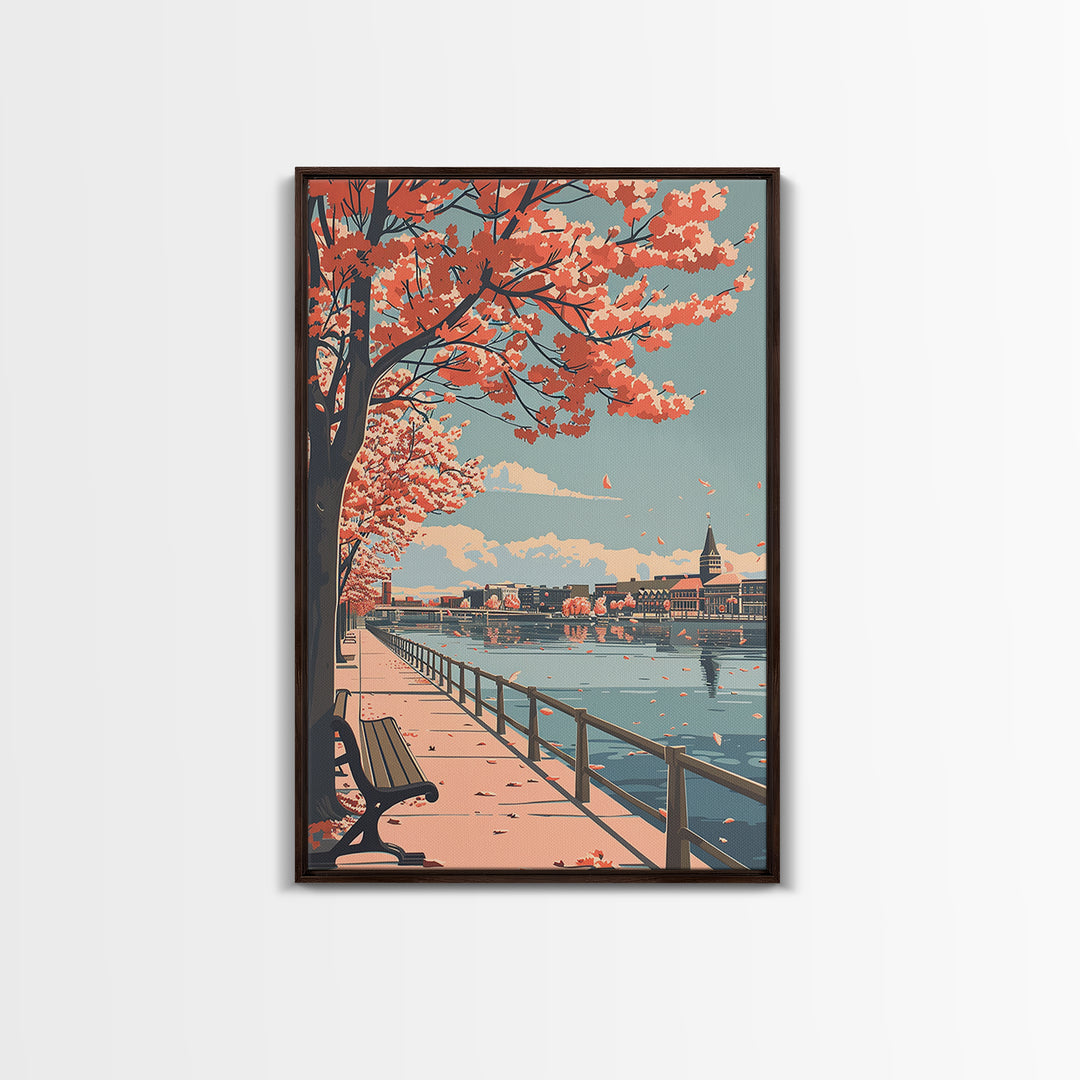 Dearborn Travel Poster, Canvas Print, Travel Wall Art, City Wall Art, Vintage Travel Art, Art Print, Travel Art Print, Landscape Art