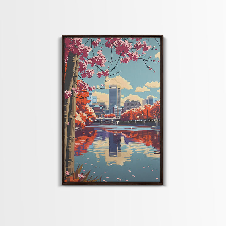 Durham Travel Poster, Canvas Print, Retro Wall Art, Travel Print, Wall Art, City Travel Poster, Retro Travel Poster, Travel Wall Art