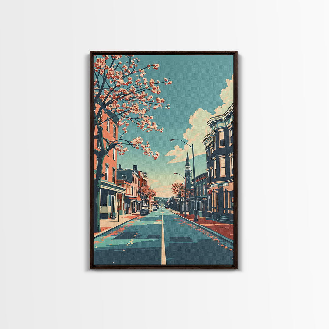 Elizabeth Travel Poster, Canvas Print, Vintage Travel Print, City Wall Art, Art Print, Gallery Wall Set, Travel Print, Landscape Art