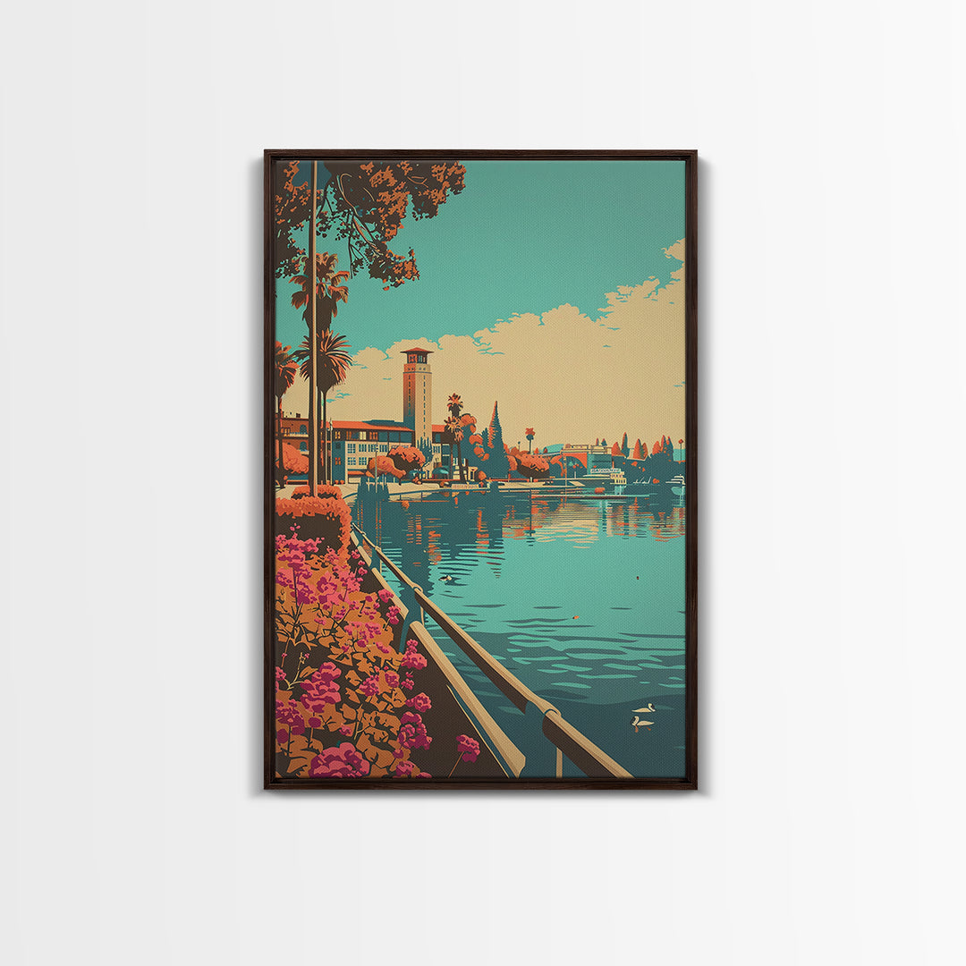 Elk Grove Travel Poster, Framed Canvas Print, Poster Print, Travel Wall Art, Travel Prints, Fine Art Print, Poster Art, Travel Decor