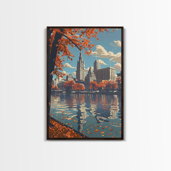 Fort Wayne Travel Poster, Canvas Print, City Art Print, Travel Wall Art, Art Print, Colorful Wall Art, City Wall Art, Fine Art Print