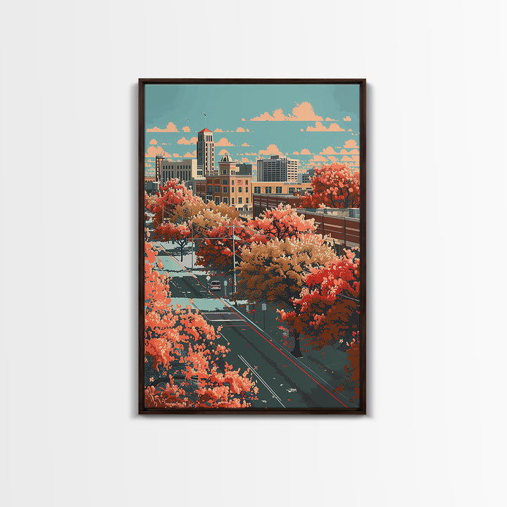 Grand Prairie Travel Poster, Canvas Print, Travel Art Print, Modern Wall Decor, Poster Print, City Art Print, Travel Decor, Wall Art