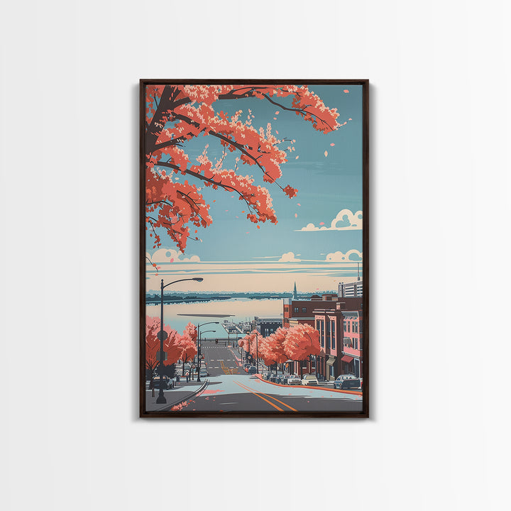 Green Bay Travel Poster, Canvas Print, Travel Art Print, Modern Wall Decor, Travel Posters, Mid Century Wall Art, City Travel Poster