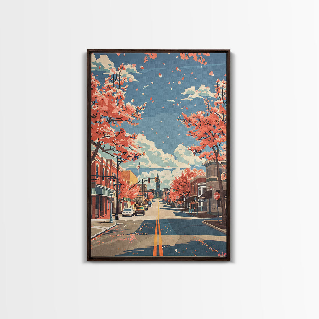 Independence Travel Poster, Framed Canvas Print, Vintage Travel Print, City Wall Art, Art Print, Wanderlust Gift, Retro Travel Print