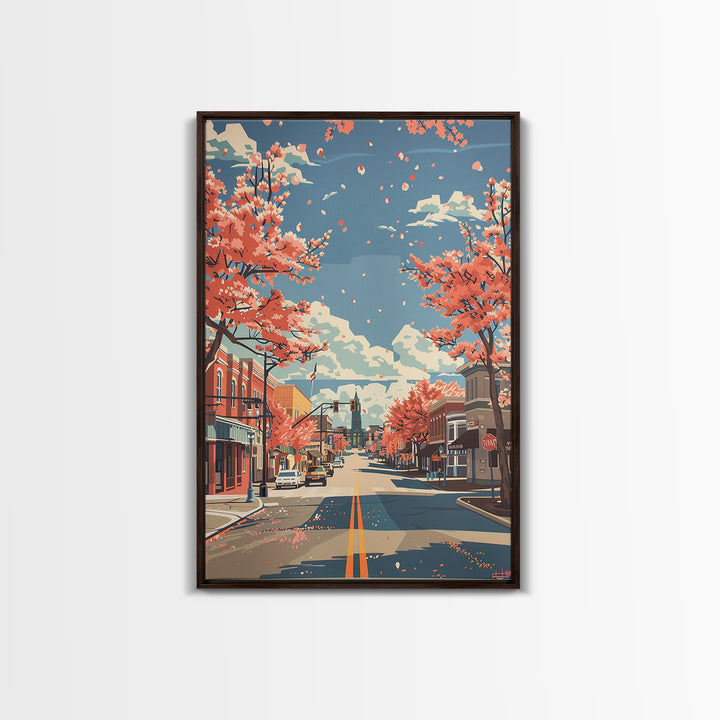 Independence Travel Poster, Framed Canvas Print, Vintage Travel Print, City Wall Art, Art Print, Wanderlust Gift, Retro Travel Print